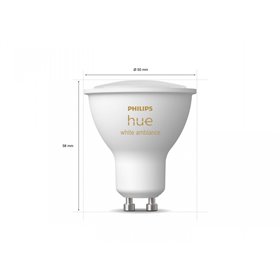 3 Becuri LED inteligente Philips Hue Spot, Bluetooth, GU10, 5W, 350 lm, lumina alba (2200-6500K)