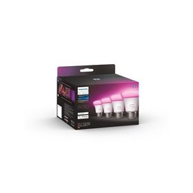 4 Becuri LED RGB inteligente Philips Hue A60, Bluetooth, E27, 6.5W (60W), 806 lm, lumina alba si color (2200-6500K)