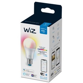 Bec LED RGB inteligent WiZ Connected Colors A60, Wi-Fi, E27, 8W (60W), 806 lm, lumina alba si color (2200-6500K), compatibil Goo