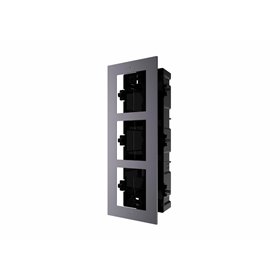 Panou frontal pentru 3 module videointerfon modular Hikvision DS-KD-ACF3 permite conectarea a 3 module de videointerfon modular 