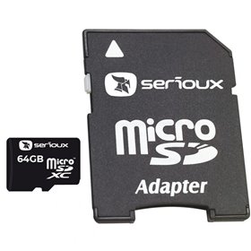 Micro Secure Digital Card Serioux, 64GB UHS-I, SFTF64AC10, Clasa 10, cu adaptor SD