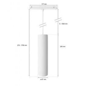 Pendul LED RGB Philips Hue Perifo, Bluetooth, control vocal, 24V, 5.2W, 490 lm, lumina alba si color (2000-6500K), IP20, 28.8x17