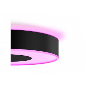 Plafoniera LED RGB Philips Hue Xamento, Bluetooth, 33.5W, 2350 lm, lumina alba si color (2000-6500K), IP44, 38.1cm, Negru